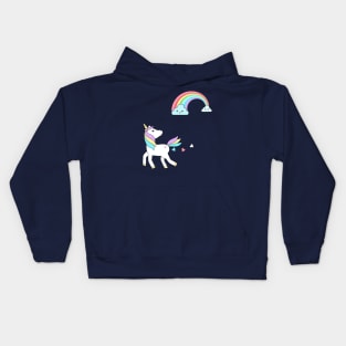 Sweet unicorn and clouds Kids Hoodie